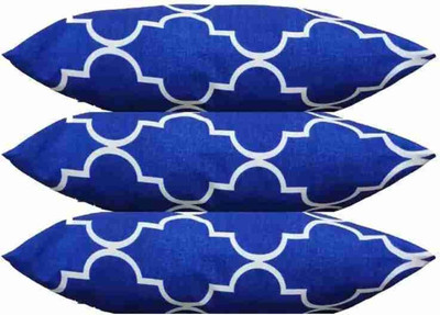 LIPONOS Polyester Fibre Sleeping Pillow Pack of 3 Abstract LUXURY(Blue)