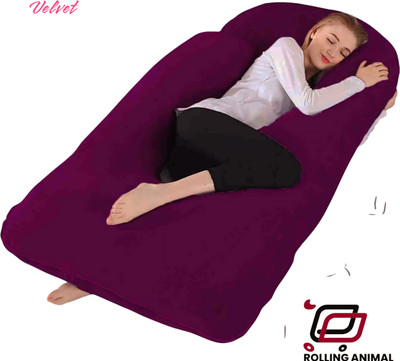 Rolling Animal Polyester Fibre Solid Pregnancy Pillow Pack of 1(Purple)