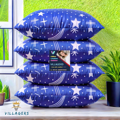 NKSNIMYSTORESS LUXURY Cotton Solid Sleeping Pillow Pack of 1(Blue)