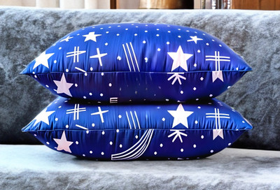 YPOLOIPO Polyester Fibre Sleeping Pillow Pack of 2 Abstract LUXURY(Blue)