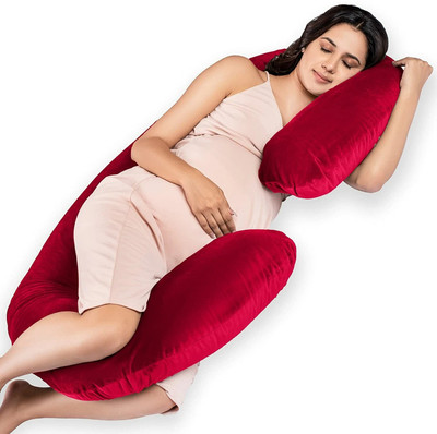 KWALITY DREAMS Luxury Polyester Fibre Solid Pregnancy Pillow Pack of 1(Red)