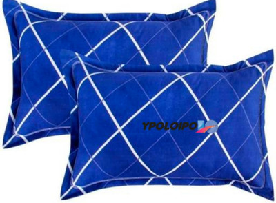 LIPONOS LUXURY Polyester Fibre Abstract Sleeping Pillow Pack of 2(Blue)