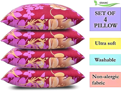 GOGA LUXURY Polyester Fibre Abstract Sleeping Pillow Pack of 4(Pink)