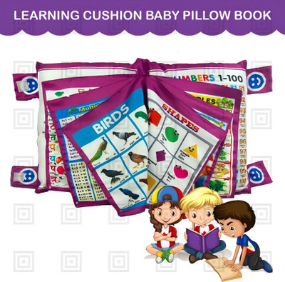 Sharvil Cotton Baby Pillow Pack of 1 Animals, Birds, Fruits(Pink)