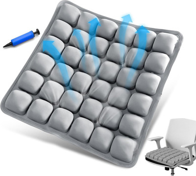 SUICUNE Air Travel Pillow Pack of 1 Solid Inflatable Travel Cushion, 56-Air Cell Airplane Seat Cushion(Multicolor)