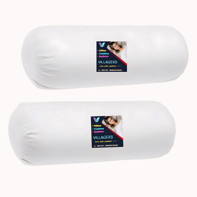 VILLAGERS Polyester Fibre Abstract Sleeping Pillow Pack of 2(White)