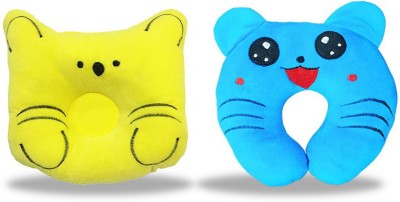 Chinmay Kids Cotton Animals Baby Pillow Pack of 2(Yellow, Blue)