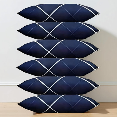 CIEZAR Microfibre Sleeping Pillow Pack of 6 Solid(Blue)
