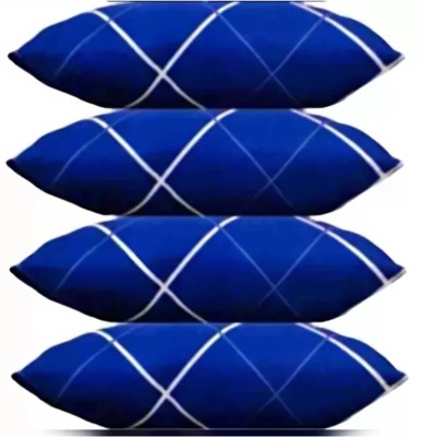 GUNVAR INDIA PRIVATE LIMITED LUXURY Polyester Fibre Abstract Sleeping Pillow Pack of 4(Blue)