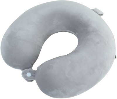 Tarun Trading Microfibre Solid Travel Pillow Pack of 1(Grey)