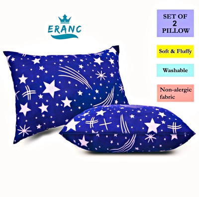 RUSHABH ENTERPRISE Cotton Solid Sleeping Pillow Pack of 1(Blue)