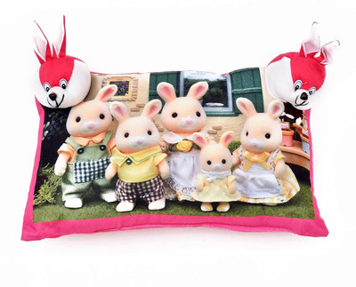 RRC Cotton Baby Pillow Pack of 1 Solid(Pink, White)