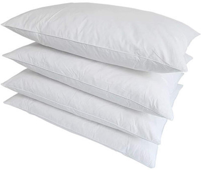 fulffystyl Microfibre Sleeping Pillow Pack of 4 Solid(White)