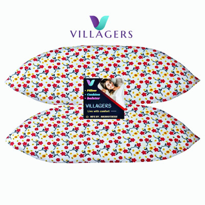 VILLAGERS LUXURY Microfibre Abstract Sleeping Pillow Pack of 2(Multicolor)