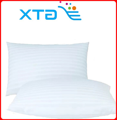 GTX Microfibre Stripes Sleeping Pillow Pack of 2(White)