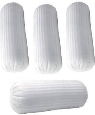 Swikon star Microfibre Solid Bolster Pack of 4(White)