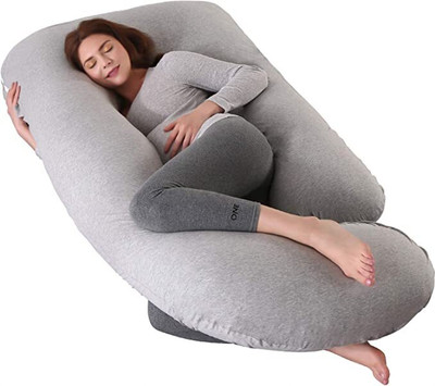 ZOXAB Microfibre Solid Pregnancy Pillow Pack of 1(Grey)