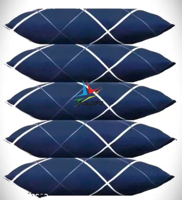LIPONOS Polyester Fibre Sleeping Pillow Pack of 5 Solid LUXURY(Blue)