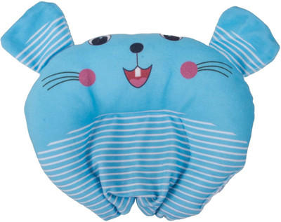 PROGRIN Mustard Seeds, Cotton Baby Pillow Pack of 1 Animals Kids Bunny Shaped Baby Head Shaping Pillow(Blue)