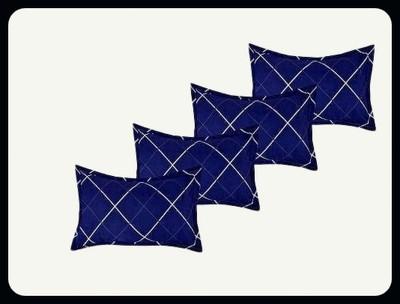 Urmila Creation Cotton Sleeping Pillow Pack of 4 Abstract(Blue)
