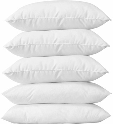 Fabroyal India Sleeping Pillow Cotton Solid Sleeping Pillow Pack of 5(Antique White, 5 Star Hotel Cotton Pillow Filler with Fibre for Well Night’s Sleep in White Color for Home & Hotel.)