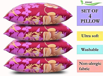 Tecsun LUXURY Microfibre Abstract Sleeping Pillow Pack of 4(Pink)