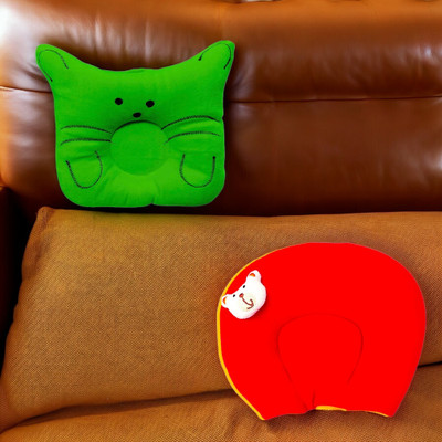 Babeestar Microfibre Solid Baby Pillow Pack of 1(Red & Green)