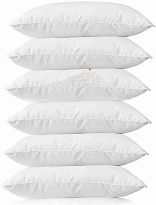 GUNVAR INDIA PRIVATE LIMITED LUXURY Polyester Fibre Abstract Sleeping Pillow Pack of 6(White)