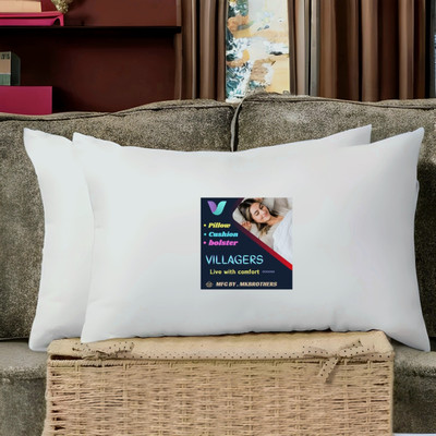 NKSNIMYSTORE LUXURY Microfibre Abstract Sleeping Pillow Pack of 2(White)