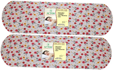 ACTOS Microfibre Abstract Bolster Pack of 2(Multicolor)