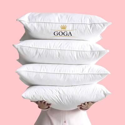 GOGA Cotton Sleeping Pillow Pack of 4 Solid LUXURY(White)