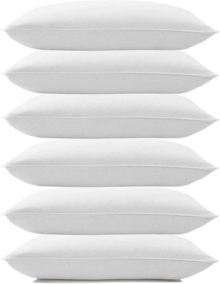 ACTOS Microfibre Solid Sleeping Pillow Pack of 6(White)
