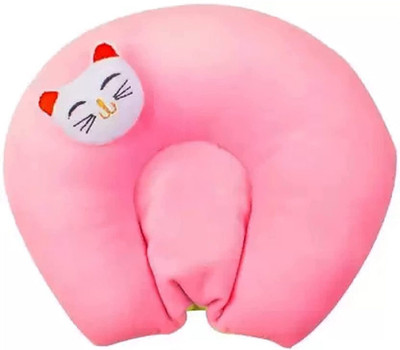 Ducudu Mustard Seeds Baby Pillow Pack of 1 Solid(U Baby Pink)