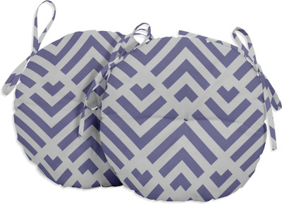 Vargottam Polyester Fibre Geometric Chair Pad Pack of 2(Bluish Violet1)