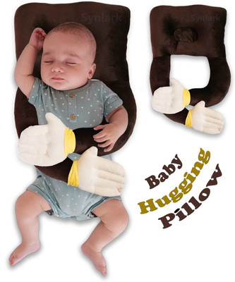 Synlark Pillow Cotton Solid Baby Pillow Pack of 1(Brown)