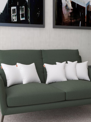 JDX JSH-18001-5-16x16 Polyester Fibre Solid Cushion Pack of 5(White(BD))