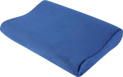 GOLDENHUB Memory Foam Solid Orthopaedic Pillow Pack of 1(Blue)