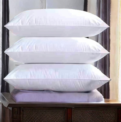 LIPONOS LUXURY Polyester Fibre Solid Sleeping Pillow Pack of 3(White)