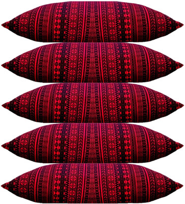 ACTOS Microfibre Geometric Sleeping Pillow Pack of 5(Maroon)