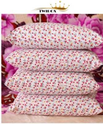 TWIROX LUXURY Microfibre, Cotton Floral Sleeping Pillow Pack of 4(Multicolor)