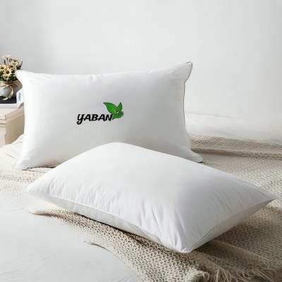 YABAN LUXURY Cotton Solid Sleeping Pillow Pack of 2(White)