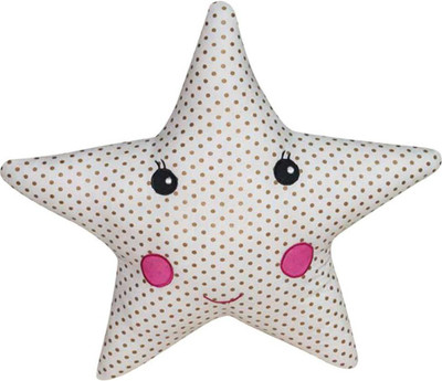 Oscar Home Cotton Polka Cushion Pack of 1(White)
