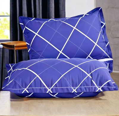 Urmila Creation Microfibre Sleeping Pillow Pack of 2 Solid LUXURY(Blue)