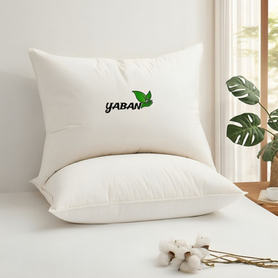 YABAN LUXURY Microfibre Solid Sleeping Pillow Pack of 2(White)