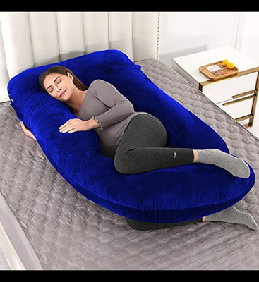 Mojo Microfibre Solid Pregnancy Pillow Pack of 1(ROYAL BLUE)
