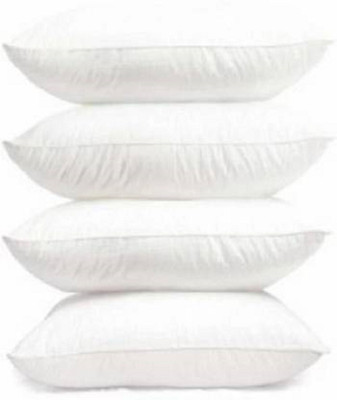 Navi collection Microfibre Solid Sleeping Pillow Pack of 4(White)
