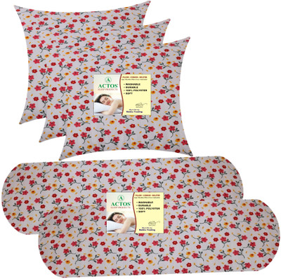 ACTOS Microfibre Solid Bolster Pack of 5(Multicolor1)