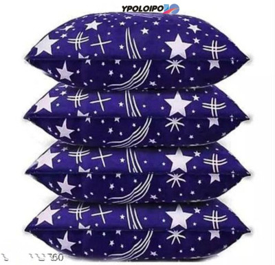 EIRINI Polyester Fibre Sleeping Pillow Pack of 4 Abstract LUXURY(Blue)