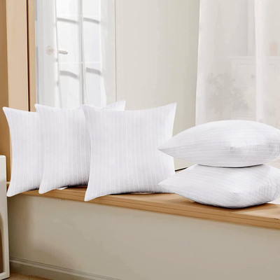 rubi creation Microfibre Solid Sleeping Pillow Pack of 5(White)