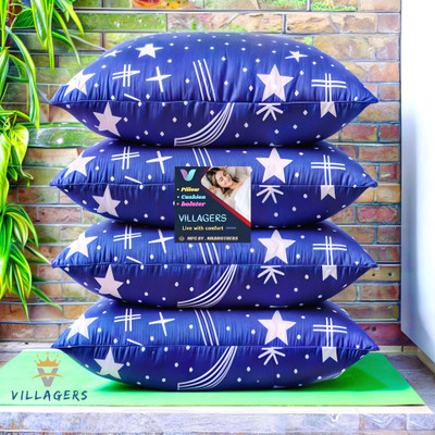 NKSNIMYSTORESS LUXURY Cotton Solid Sleeping Pillow Pack of 1(Blue)